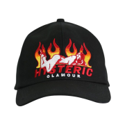 Hysteric Glamour Flame Woman Embroidery Cap Black