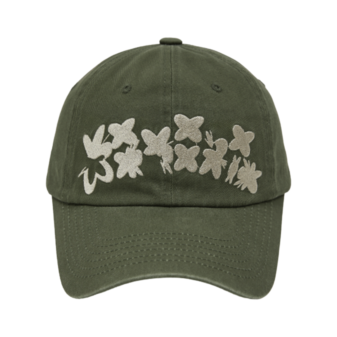 고다신 플라워 로고 볼캡 카키(Godashin Flower Logo Ball Cap Khaki)