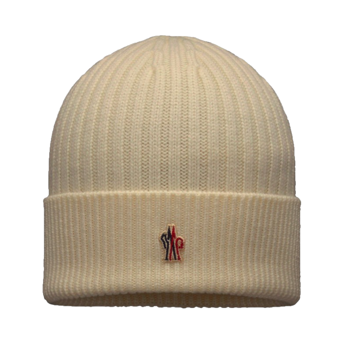 몽클레르 립드 니트 울 비니 스노우 화이트 - 23FW(Moncler Ribbed Knit Wool Beanie Snow White - 23FW) - 1