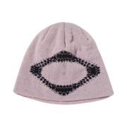 Mischief Rhombus Blur Beanie Rose Brown