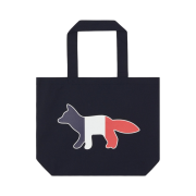 Maison Kitsune Tricolor Fox Tote Bag Navy