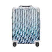 Rimowa x Dior Cabin Suitcase Aluminium Gradient Blue Dior Oblique