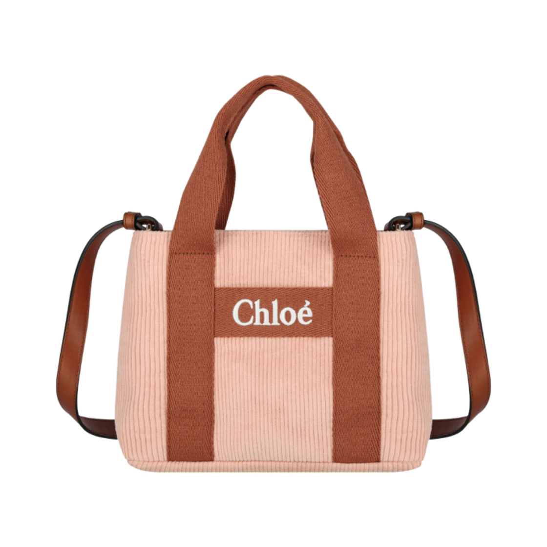 C20274-454 (Kids) Chloe Logo Embroidered Handbag Pale Pink