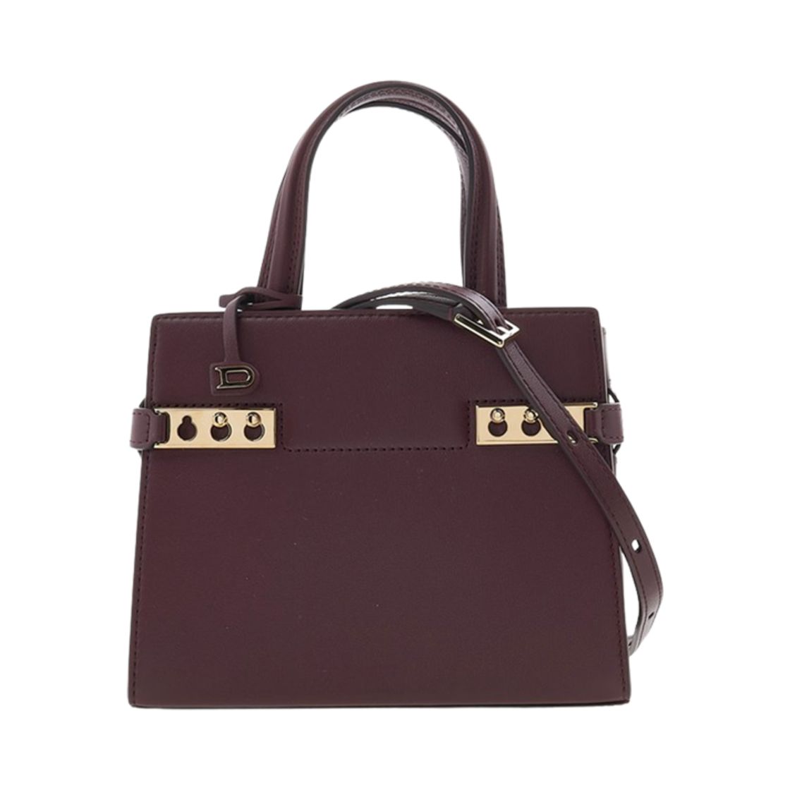 AA0646BQS0AZEDO Delvaux Tompet Crush Tote Bag Rosewood