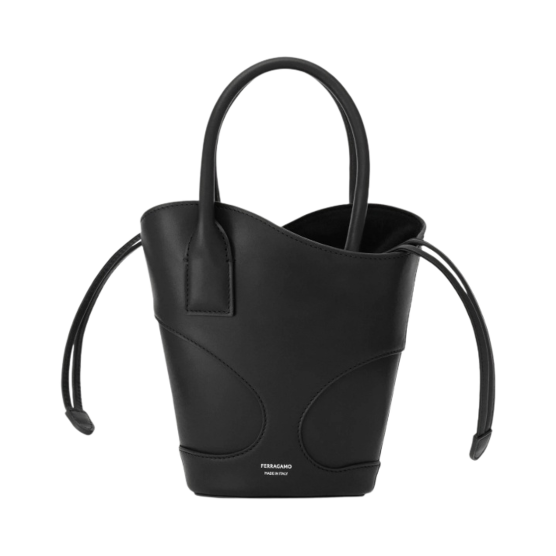 215933-768959 Ferragamo Small Tote Bag Cut-Out Detailing Black