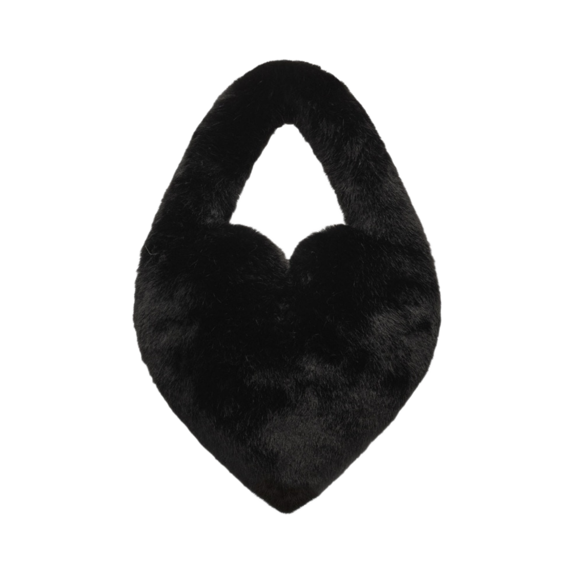블루마린 에코 퍼 로고 백 블랙(Blumarine Eco Fur Logo Bag Black) - 2