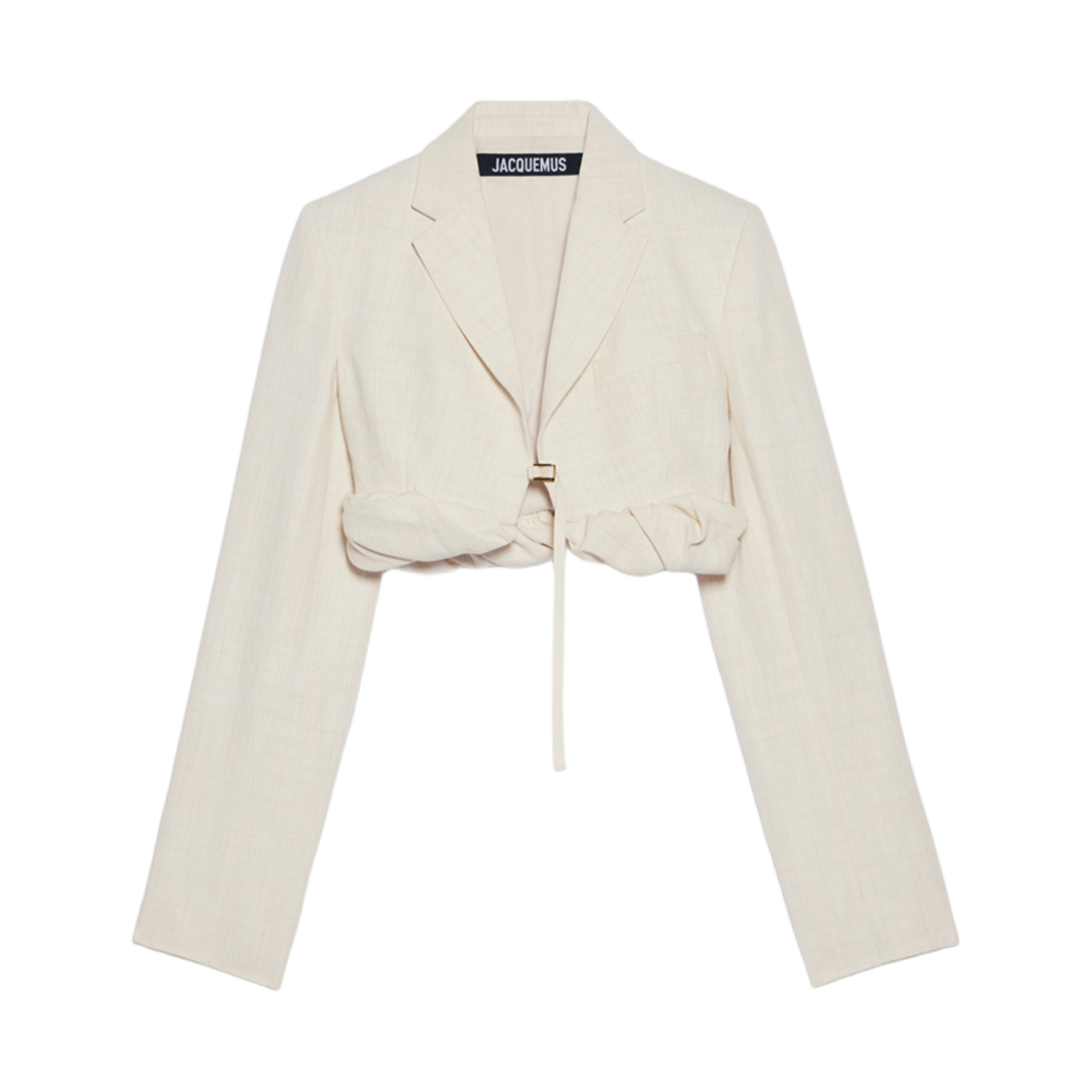 (W) 자크뮈스 라 베스트 크루아상 롤드 볼레로 블레이저 오프 화이트((W) Jacquemus La Veste Croissant Rolled Bolero Blazer Off White) - 1