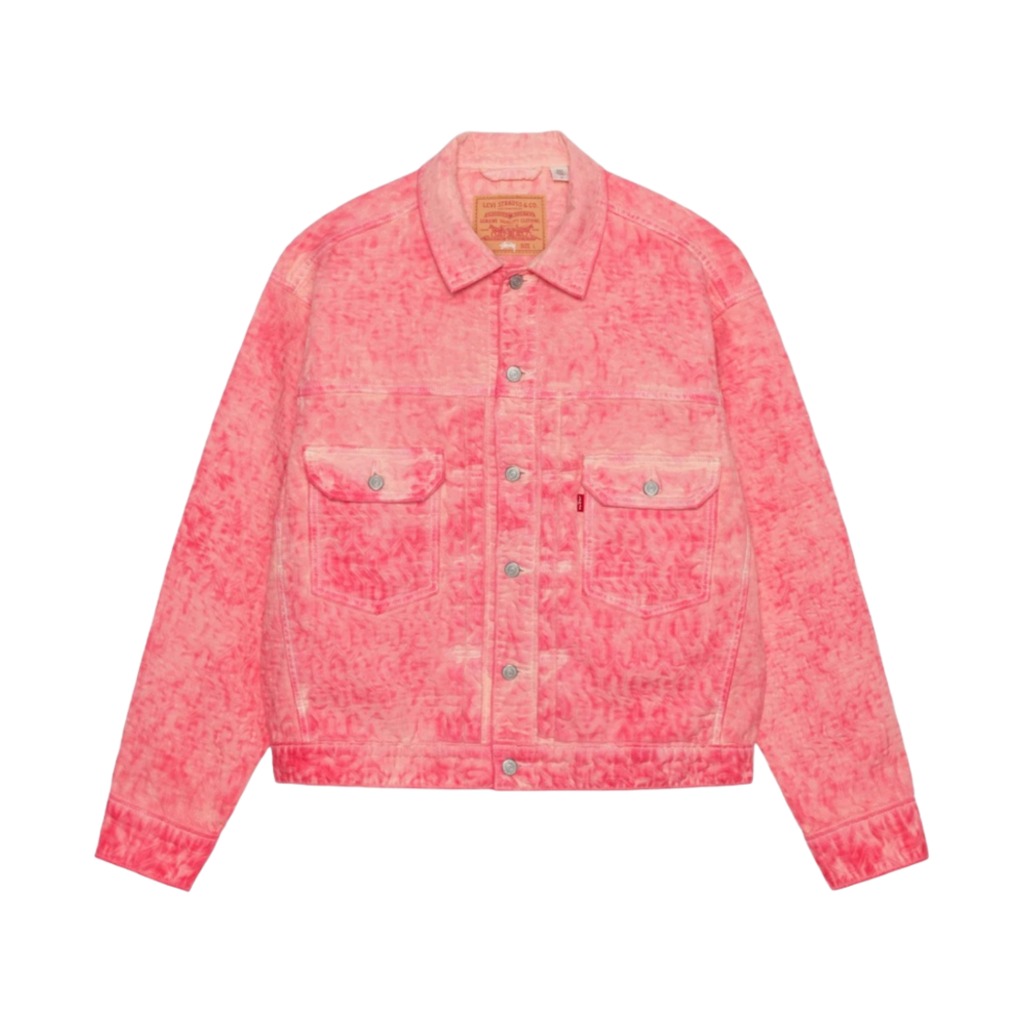 스투시 x 리바이스 자카드 트러커 자켓 핑크(Stussy x Levi's Jacquard Trucker Jacket Pink)