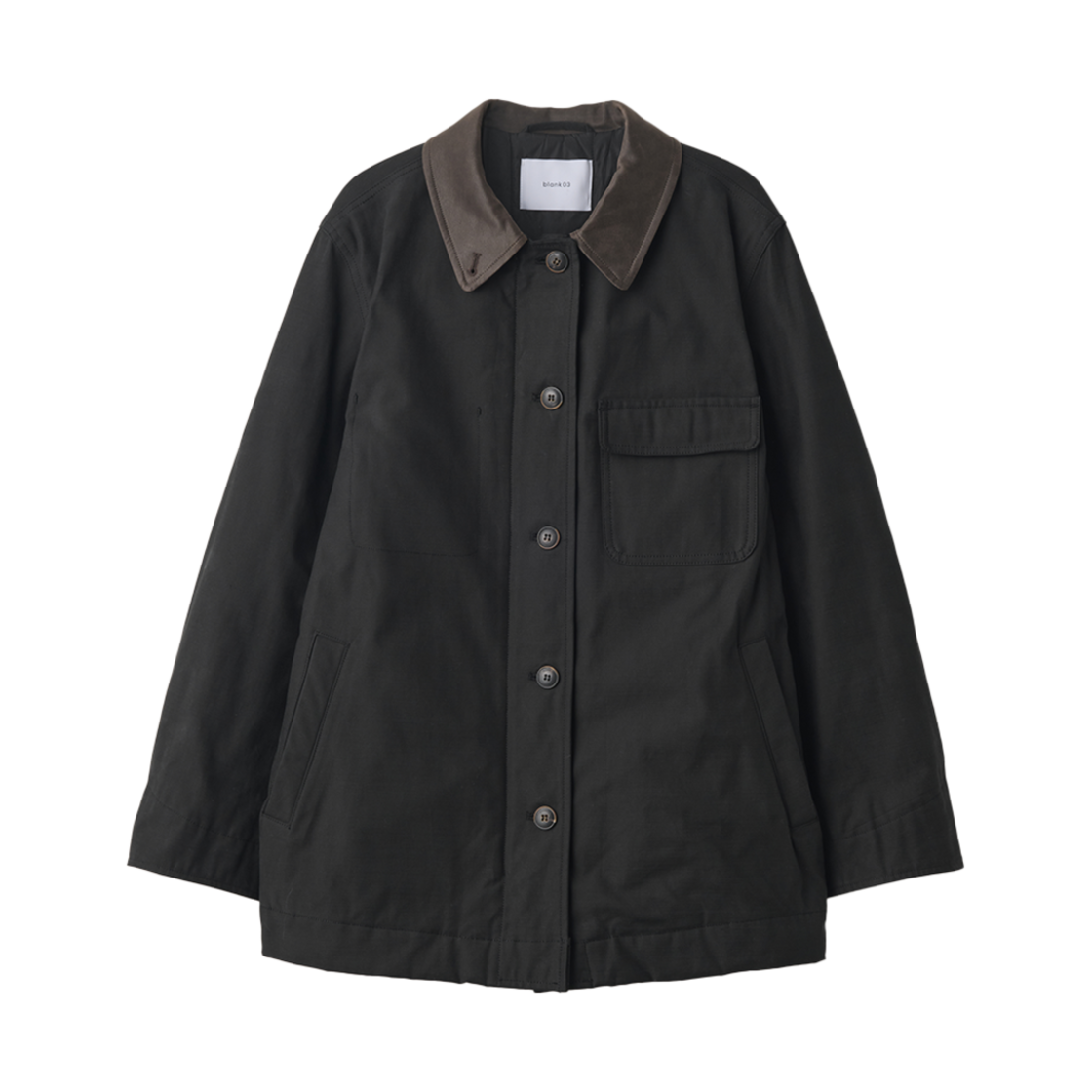 24FLJK003BKF Blank03 Padded Cotton Work Jacket Black
