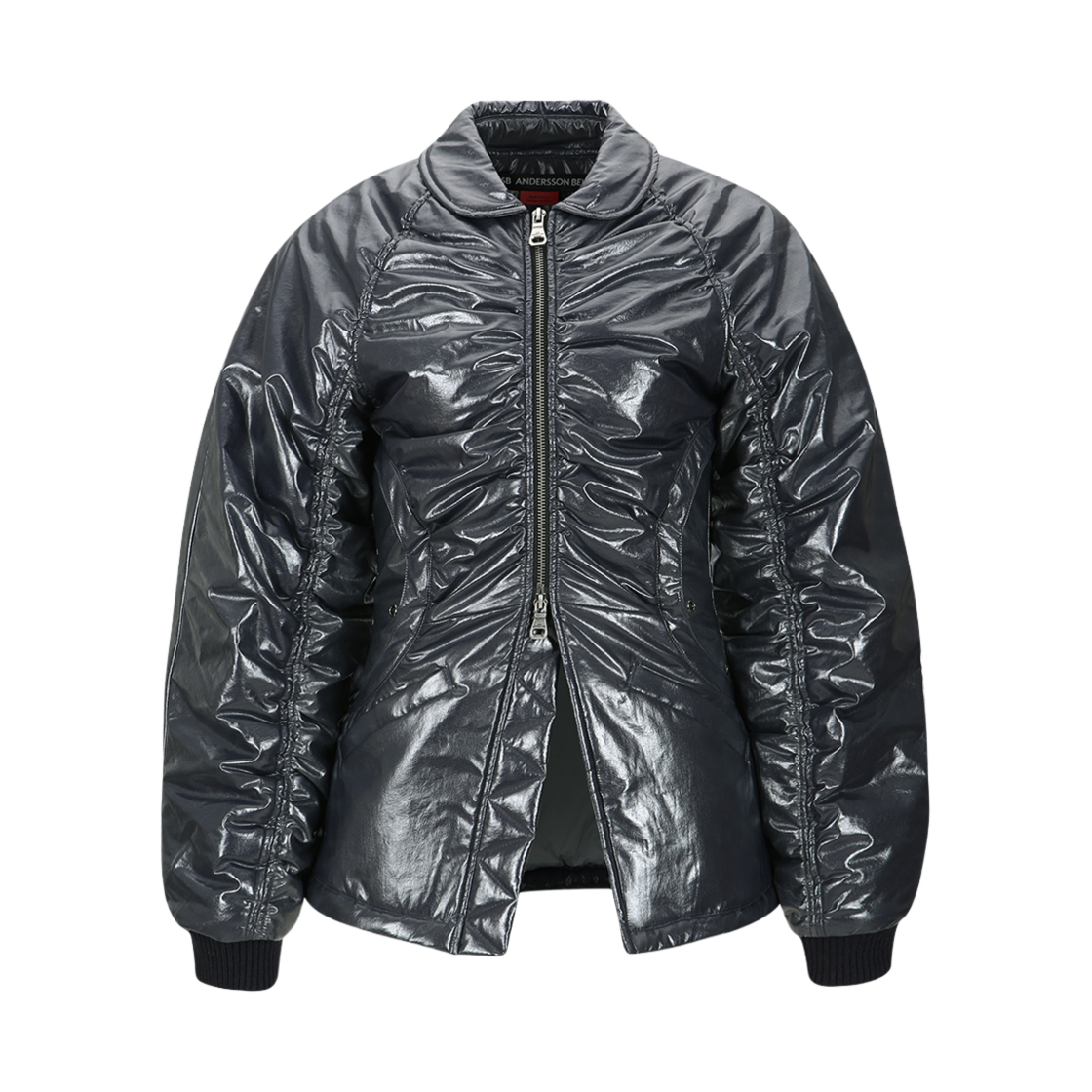 ADSB 앤더슨벨 우먼 루나 백 코르셋 봄버 자켓 네이비