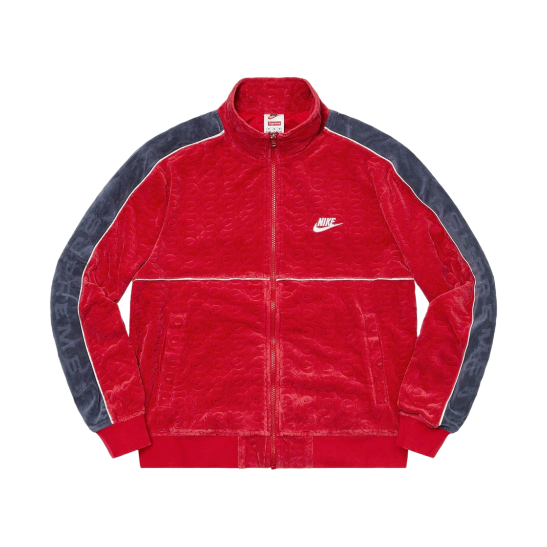 슈프림 x 나이키 벨루어 트랙 자켓 레드 - 21SS(Supreme x Nike Velour Track Jacket Red - 21SS)