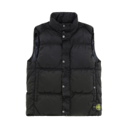 Stone Island G0419 Nylon Metal in Econyl Down Zip Vest with Anti Drop Black - 24FW