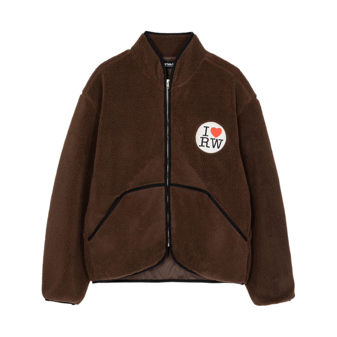 알떠블유비 박스 로고 플리스 자켓 브라운(RWB Box Logo Fleece Jacket Brown)