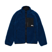 Stussy Sherpa Reversible Jacket Weathered Blue