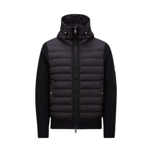 Moncler Padded Wool Hoodie Black - 24FW