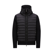 Moncler Padded Wool Hoodie Black - 24FW