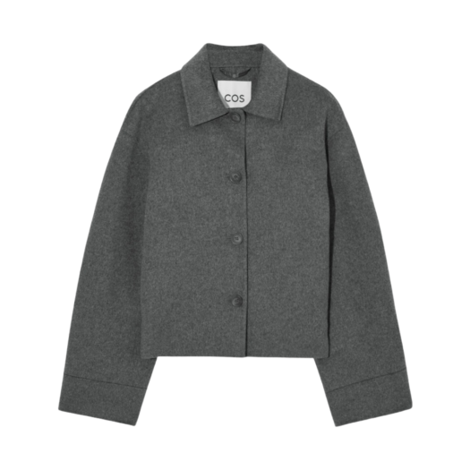 1114437003 (W) COS Boxy Fit Double Faced Wool Jacket Grey