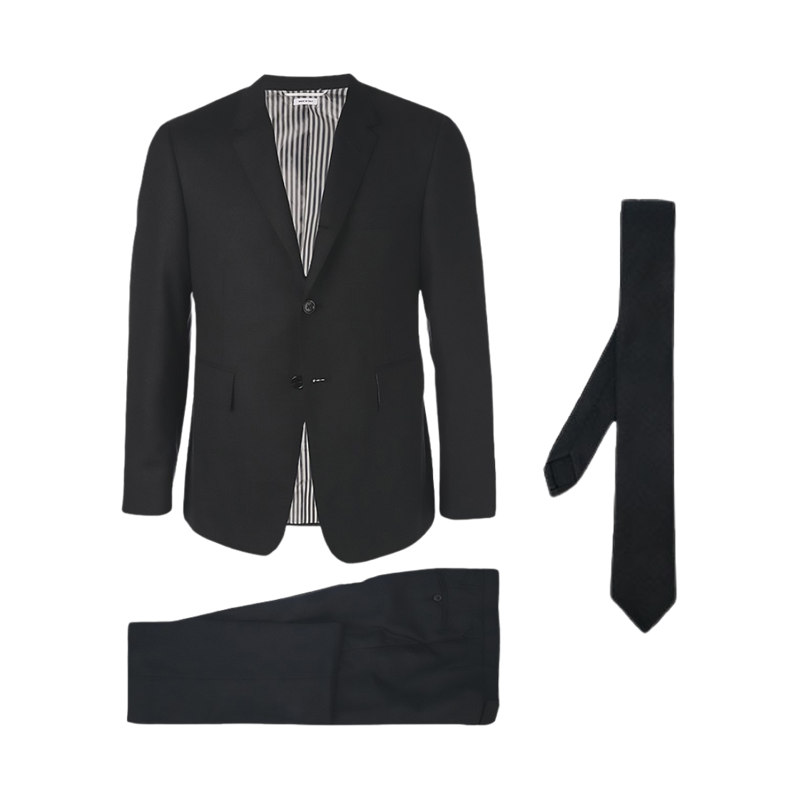 톰브라운 슈퍼 120수 울 트윌 클래식 수트 앤 타이 차콜(Thom Browne Super 120S Wool Twill Classic Suit Charcoal)