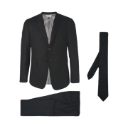 Thom Browne Super 120S Wool Twill Classic Suit Charcoal