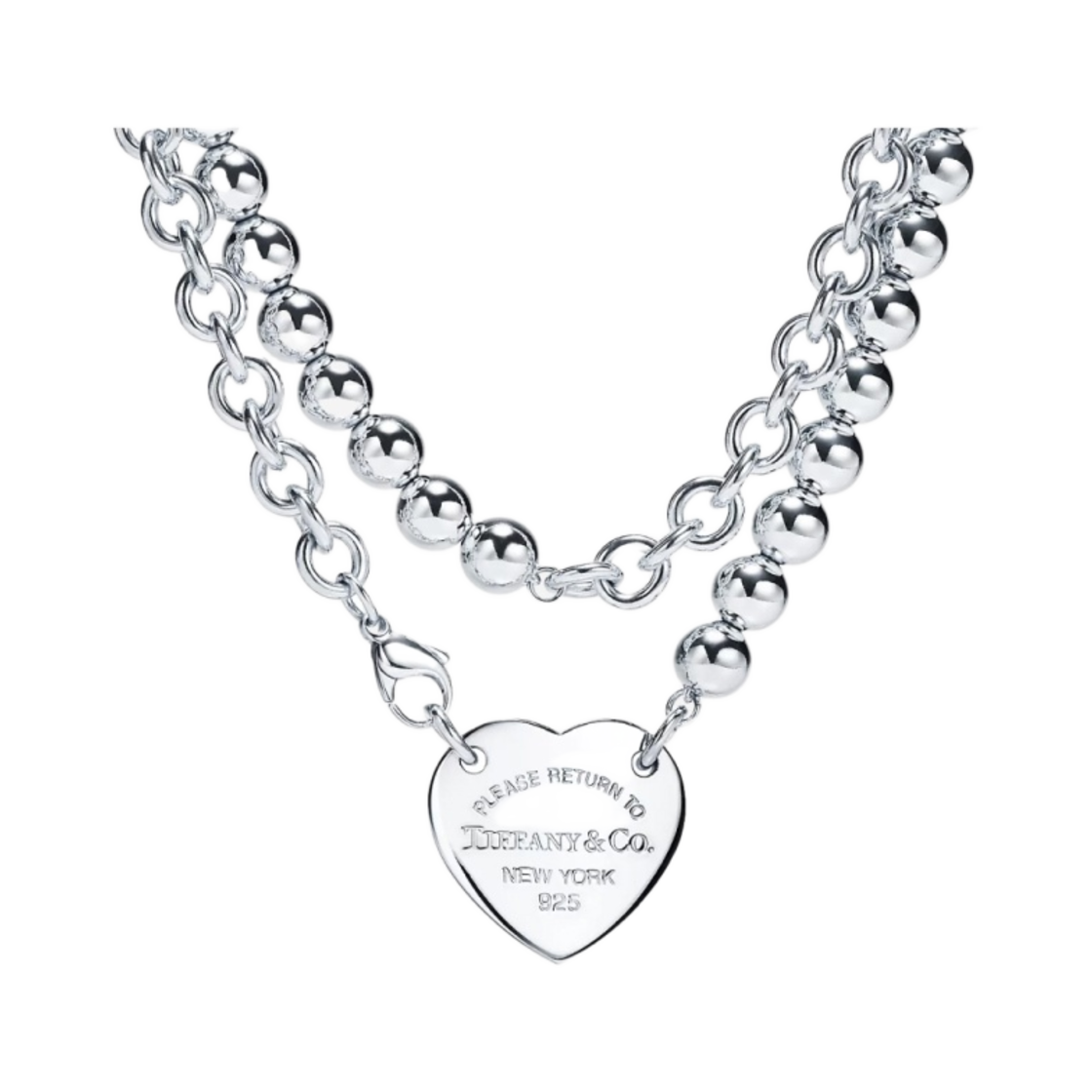 티파니 앤 코 리턴 투 티파니 하트 태그 랩 네클리스 스털링 실버(Tiffany & Co. Return to Tiffany Heart Tag Wrap Necklace Sterling Silver) - 1