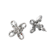 Scudo Dolphin Point Earring White stone