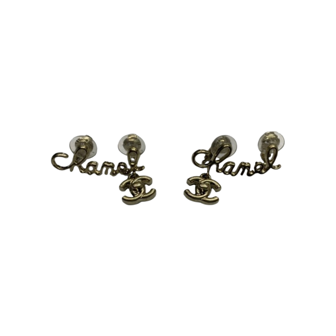 (W) 샤넬 클립 온 이어링 메탈 & 골드((W) Chanel Clip On Earrings Metal & Gold) - 1