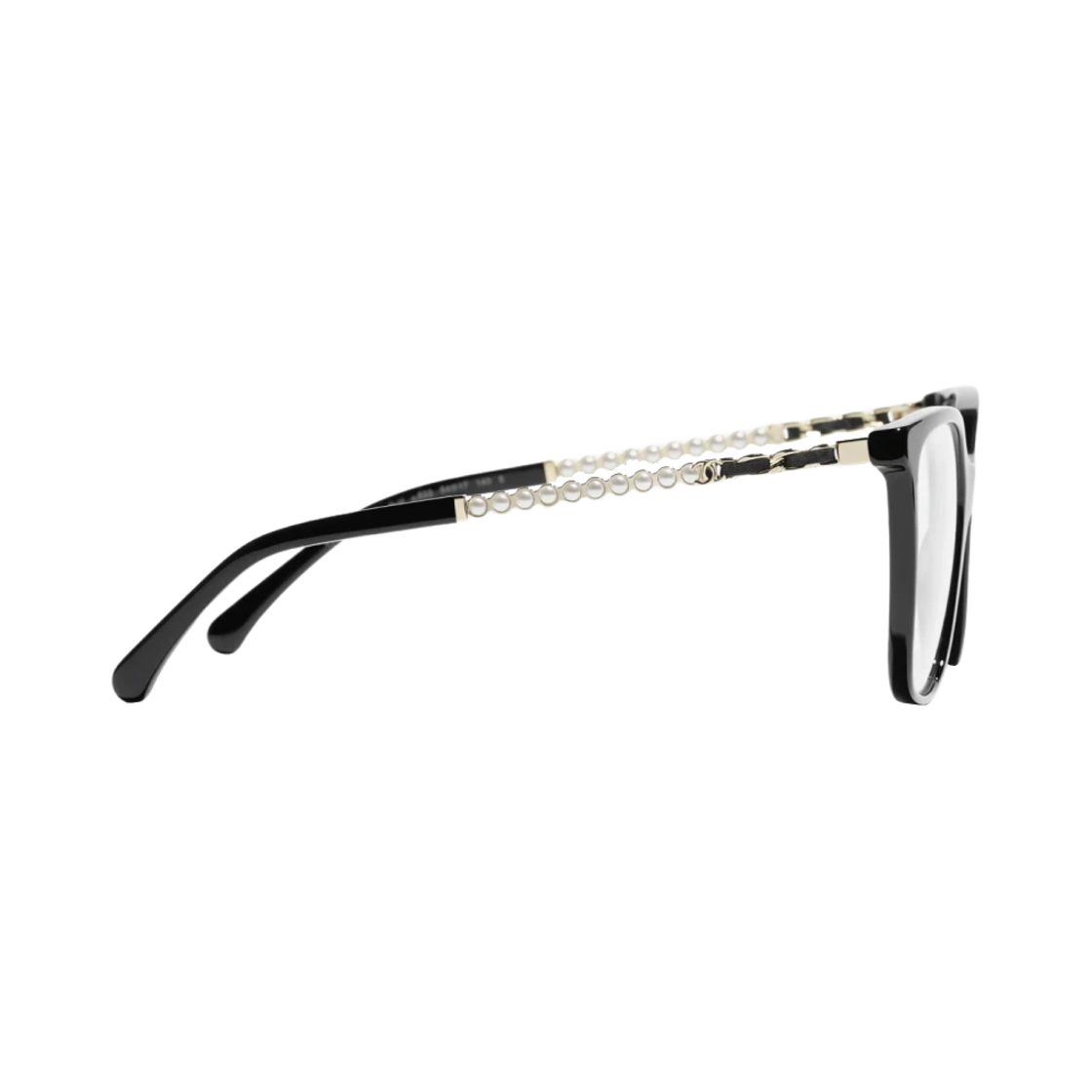 샤넬 스퀘어 프레임 아세테이트 글래스 펄 & 블랙 골드(Chanel Square Eyeglasses Acetate Glass Pearls & Black Gold) - 3