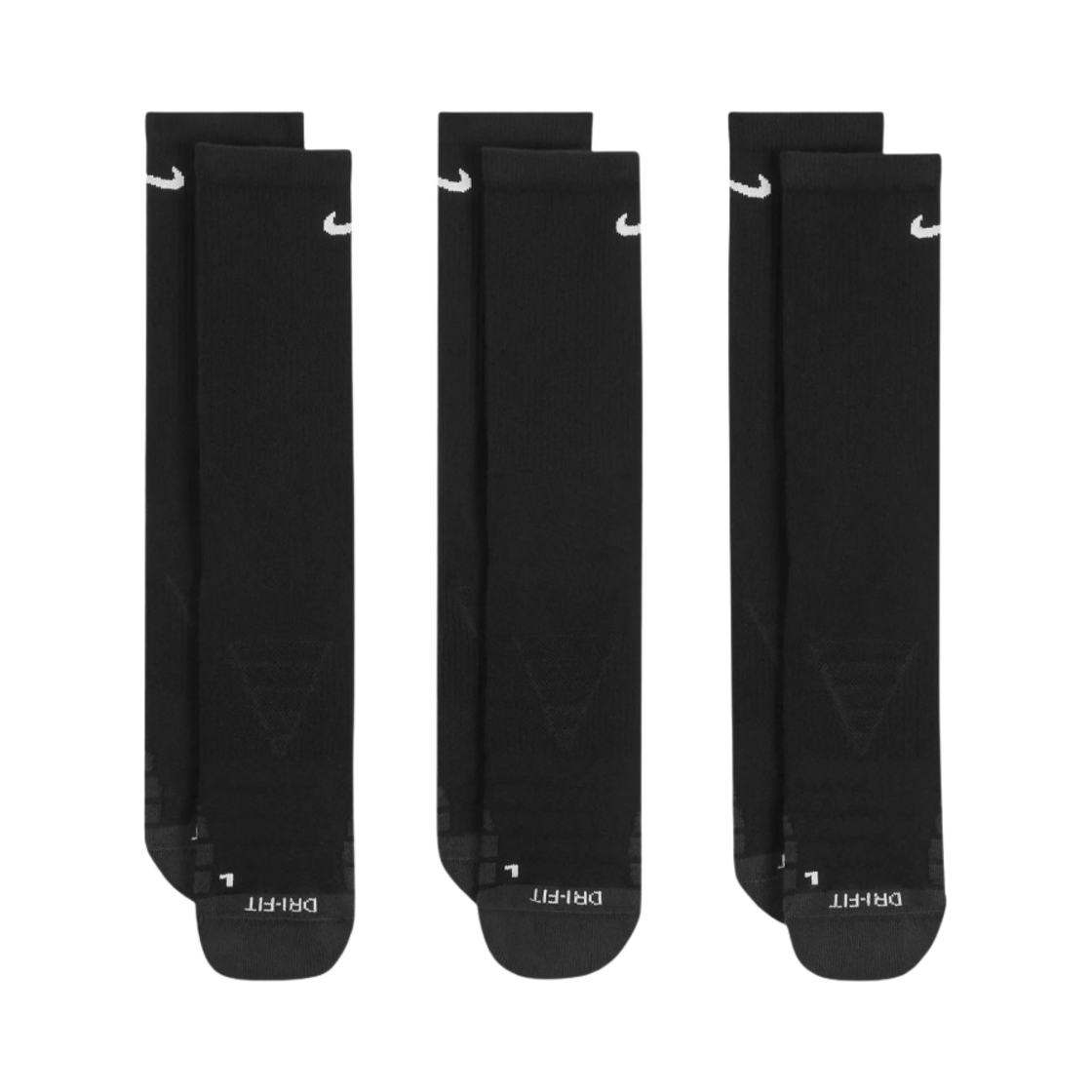 나이키 에브리데이 맥스 쿠션드 트레이닝 크루 삭스 블랙 (3개입/국내 정식 발매 제품)(Nike Everyday Max Cushioned Training Crew Socks Black (3 Pack/Korean Ver.)) - 1