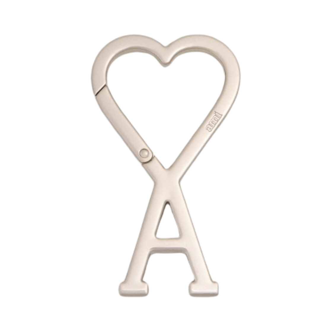 아미 하트 로고 훅 키링 바이브레이티드 실버(AMI de Coeur Hook Keyring Vibrated Silver)
