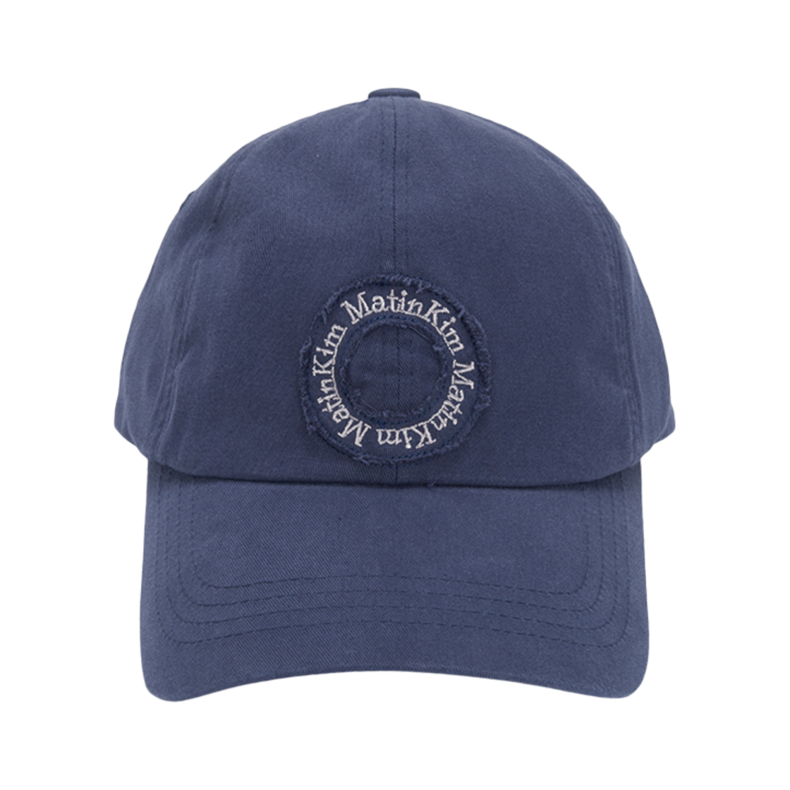 마뗑킴 아플리케 써클 로고 볼캡 블루(Matin Kim Applique Circle Logo Ball Cap Blue) - 1