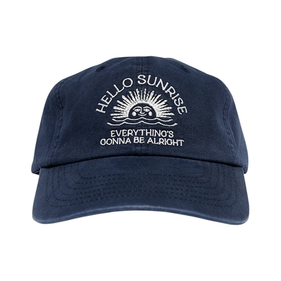 헬로선라이즈 워시드 빈티지 아치 로고 볼 캡 네이비(Hello Sunrise Washed VTG Arch Logo Ball Cap Navy)