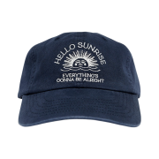 Hello Sunrise Washed VTG Arch Logo Ball Cap Navy