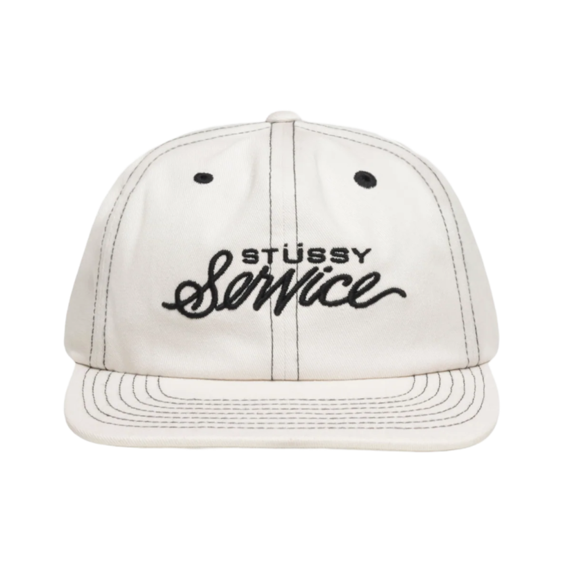 1311154 Stussy Mid Depth Stussy Service Strapback True Natural