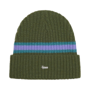 Supreme Striped Cashmere Beanie Olive - 23FW