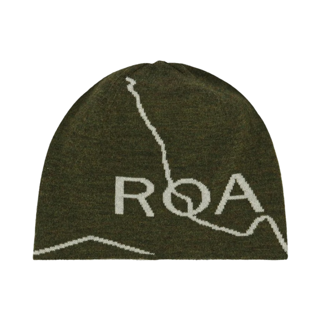 RBUW202YA02 Roa Hiking Beanie Logo Dark Green
