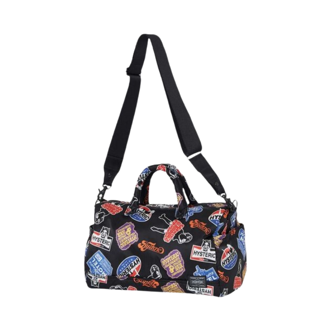 포터 x 히스테릭 글래머 클래식 스티커 패턴 투웨이 닥터스백 블랙(Porter x Hysteric Glamour Classic Stickers Pattern 2Way Doctor's Bag Black)