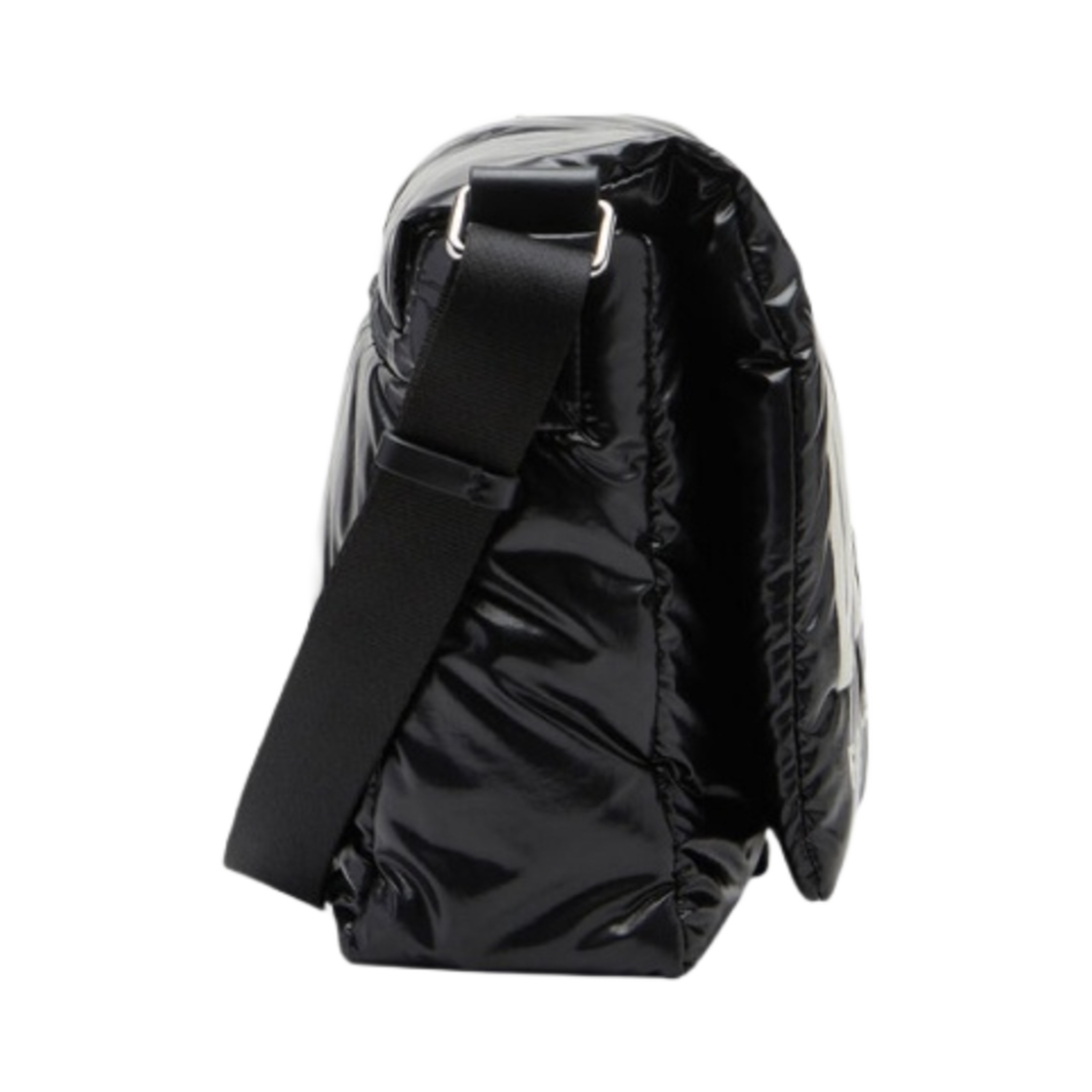 디젤 퍼프 DSL 미디움 메신저백 인레이드 로고 블랙(Diesel Puff DSL Medium Messenger Bag with Inlaid Logo Black) - 2