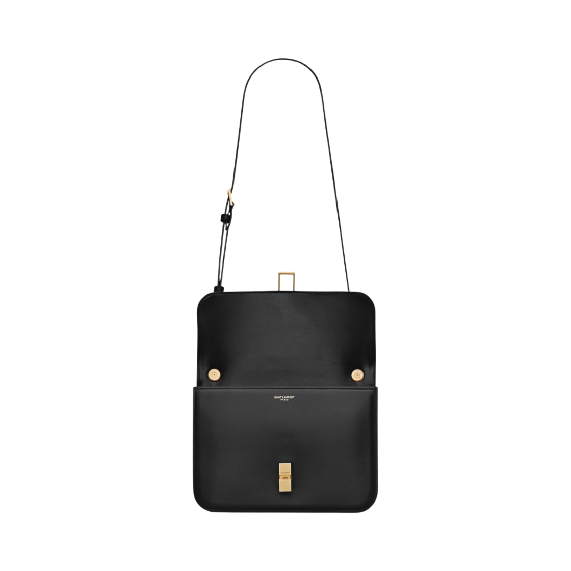 생로랑 박스 레더 르 까레 사첼백 블랙(Saint Laurent Le Carre Satchel in Box Leather Black) - 3