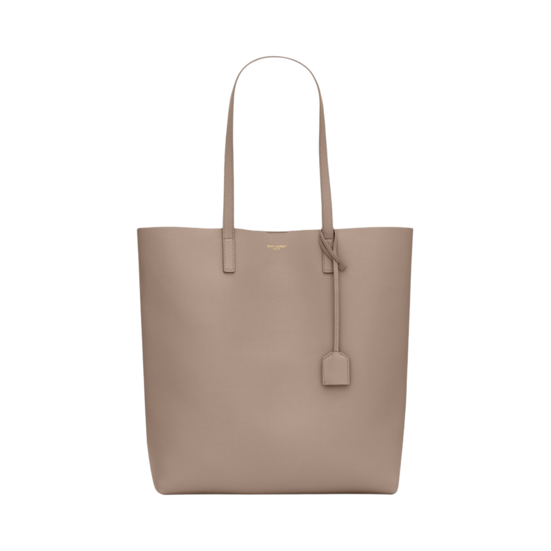 생로랑 쇼핑 N/S 서플 레더 그레이쉬 브라운(Saint Laurent Shopping Saint Laurent N/S In Supple Leather Greyish Brown) - 1