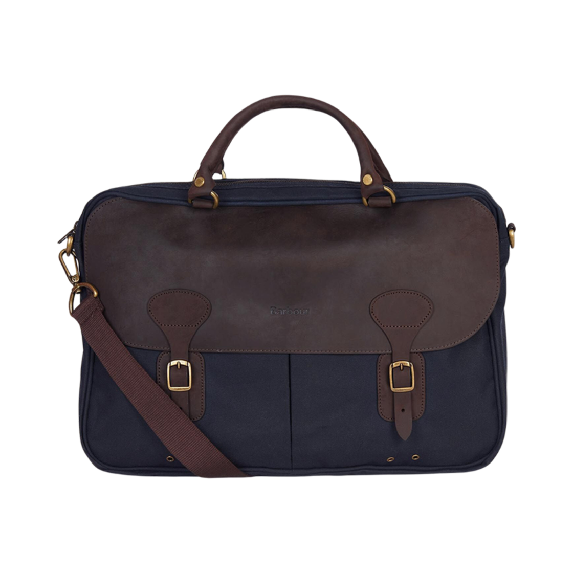 UBA0004NY91 Barbour Wax Leather Breifcase Navy