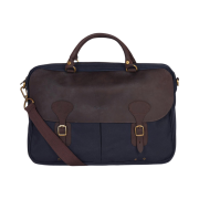 Barbour Wax Leather Breifcase Navy
