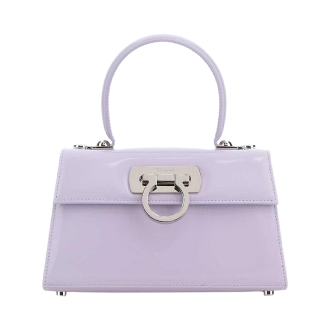 212958-774711 Ferragamo Small East West Iconic Top Handle Bag Lilac