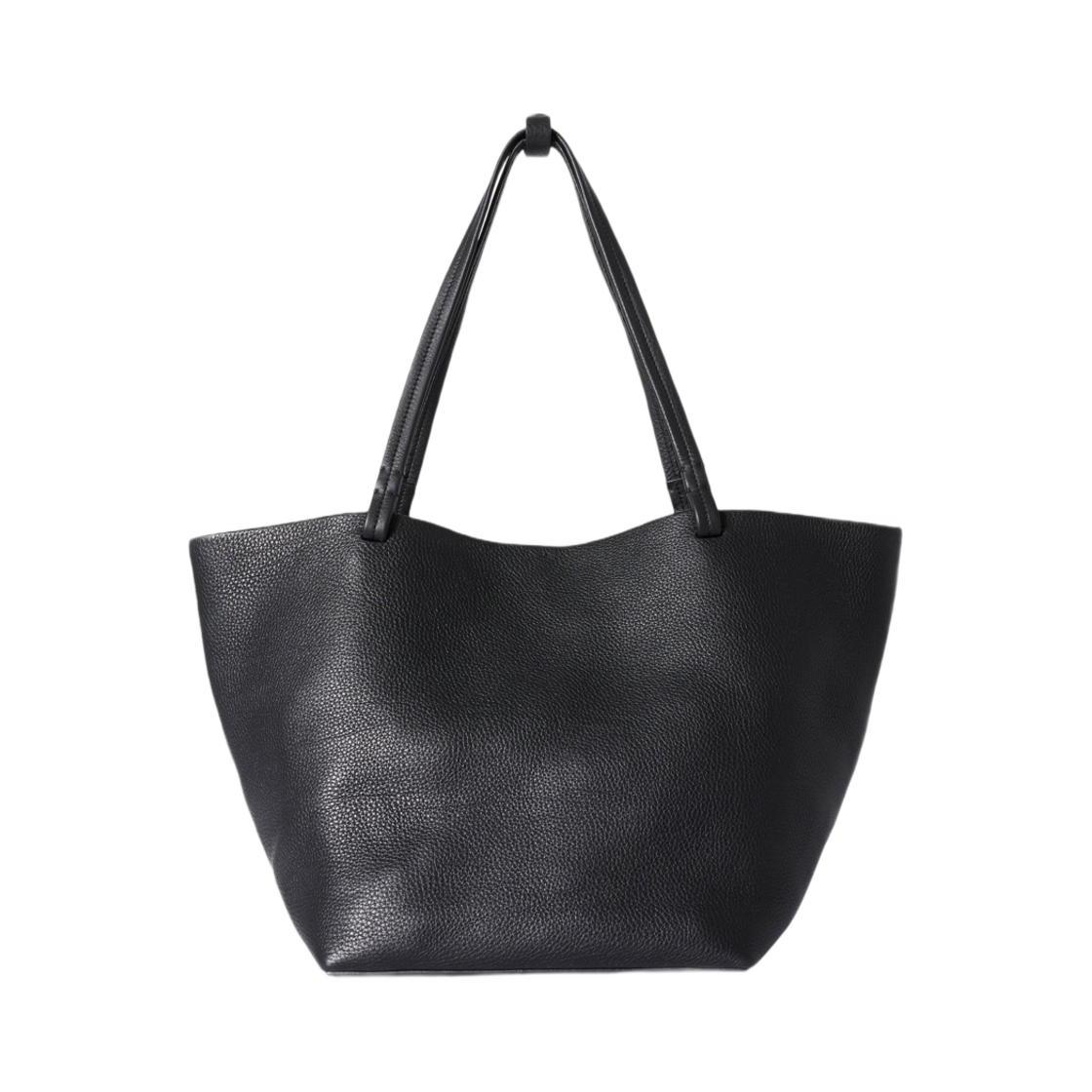 W1272L129BLKP The Row Park Tote Three Bag in Leather Black