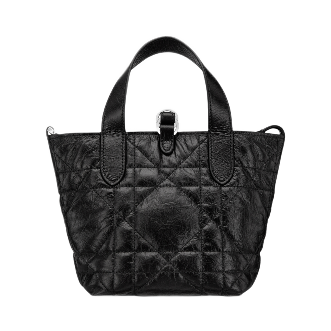 디올 뚜주흐 버티컬 나노 토트백 매크로까나쥬 크링클 카프스킨 블랙(Dior Toujours Vertical Nano Tote Bag Macrocannage Crinkled Calfskin Black) - 3