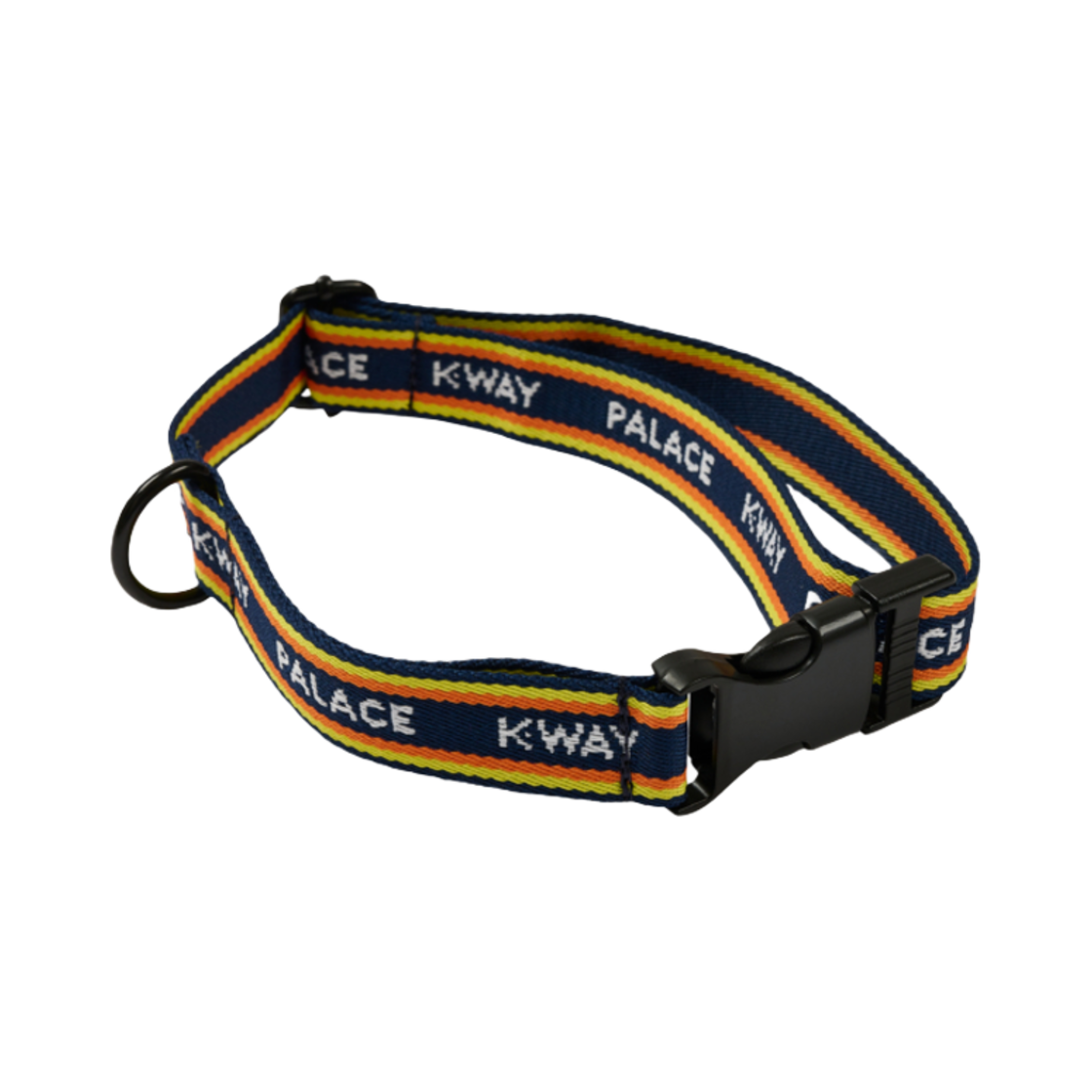 - Palace x K-WAY Dog Collar Navy Yellow Stripe - 25SS