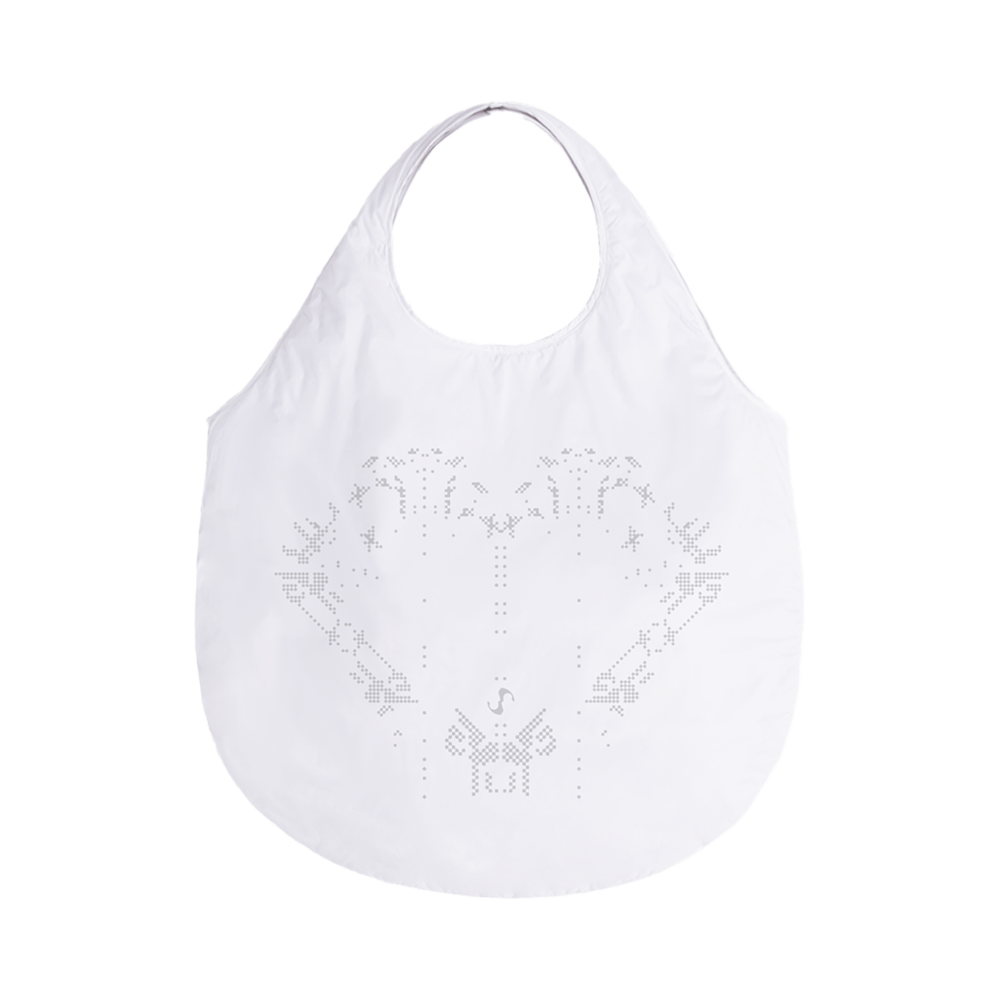 오호스 리버시블 그래픽 패디드 백 오프 화이트(OJOS Reversible Graphic Padded Bag Off White)