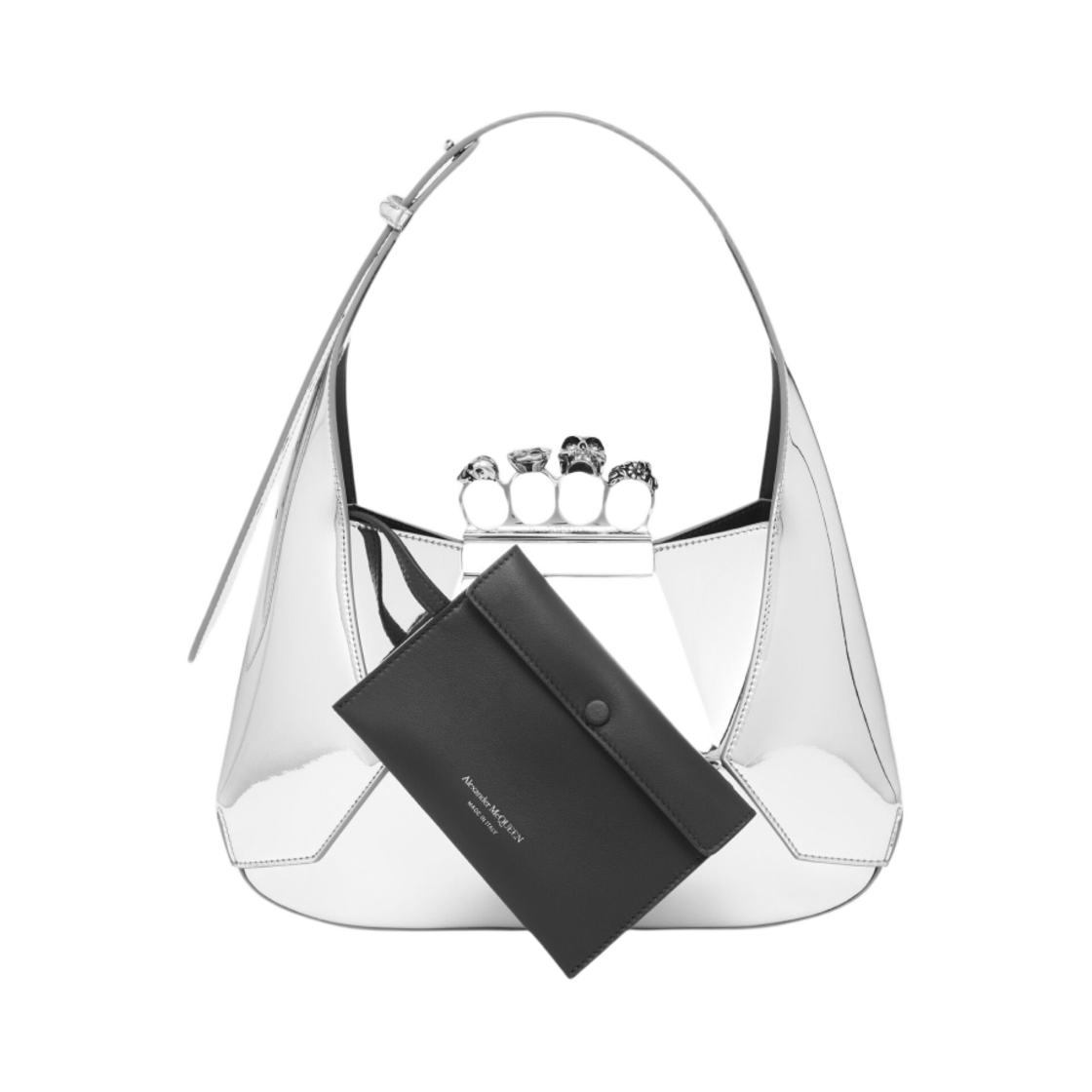 알렉산더 맥퀸 쥬얼 호보백 실버(Alexander McQueen Jewelled Hobo Bag Silver) - 4