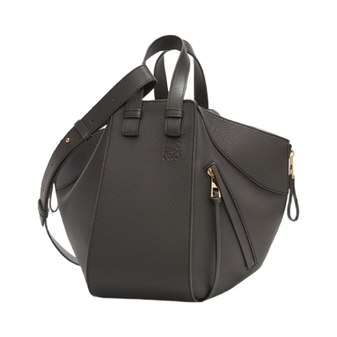 로에베 스몰 해먹 백 인 소프트 그레인드 카프스킨 다크 그레이(Loewe Small Hammock Bag In Soft Grained Calfskin Dark Grey) - 2