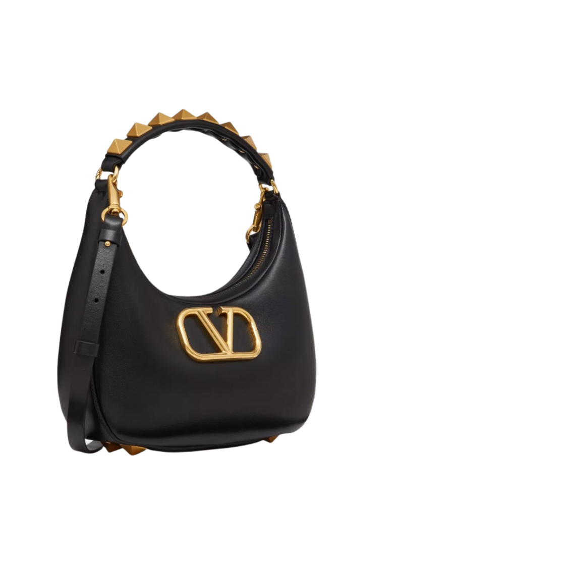 발렌티노 스터드 송아지 가죽 호보백 블랙(Valentino Stud Calfskin Hobo Bag Black) - 2