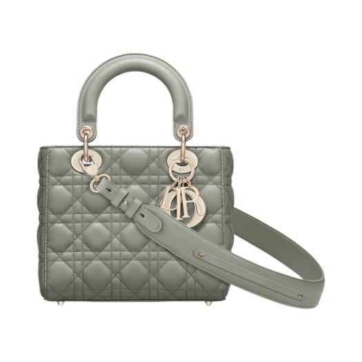 Dior Small Lady Bag My ABCDior Cannage Lambskin Gray